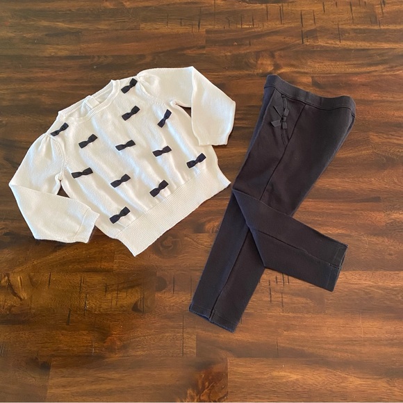 Janie and Jack Other - Janie and Jack Girls Bow Matching Set